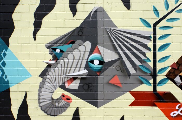 Fototapete Graffiti mit abstrakter Zeichnung