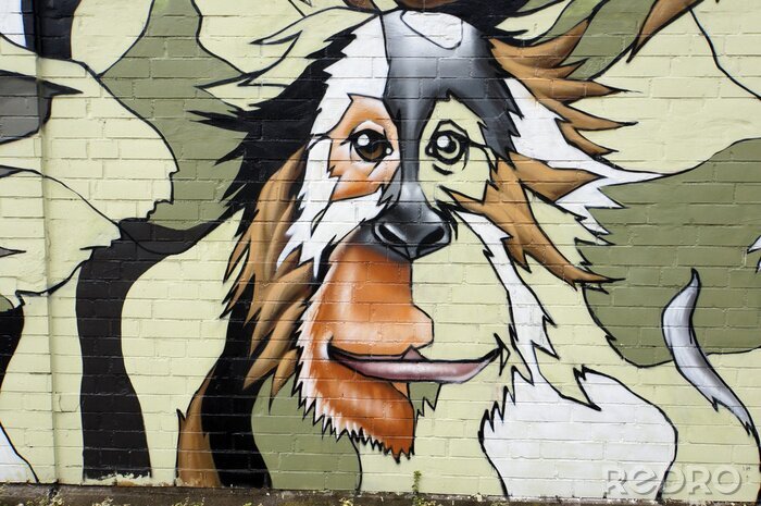 Fototapete Graffiti mit Tier