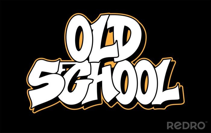 Fototapete Graffiti style lettering text design