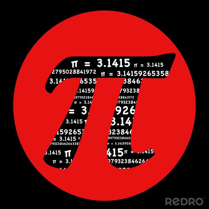 Fototapete Grafik mit dem Symbol der Zahl Pi