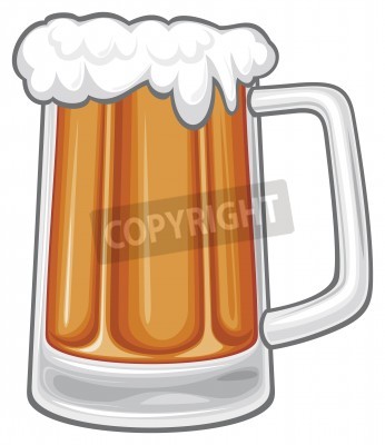 Fototapete Grafik mit Getränk im Krug