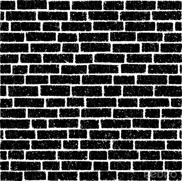 Fototapete Grafik mit schwarz-weißer Mauer