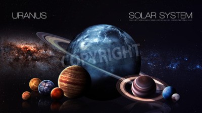 Fototapete Grafik mit Sonnensystem