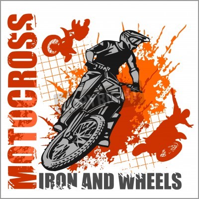 Fototapete Grafiken mit Motocross