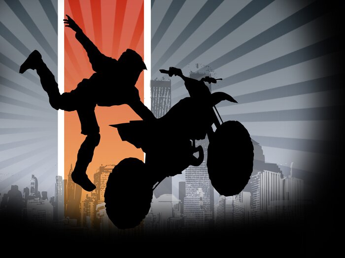 Fototapete Grafiken mit Motocross