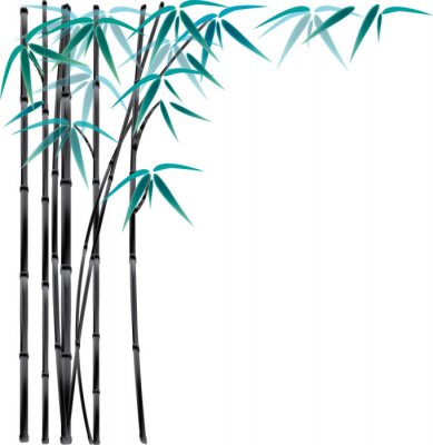 Fototapete Grafische Bambusstengel