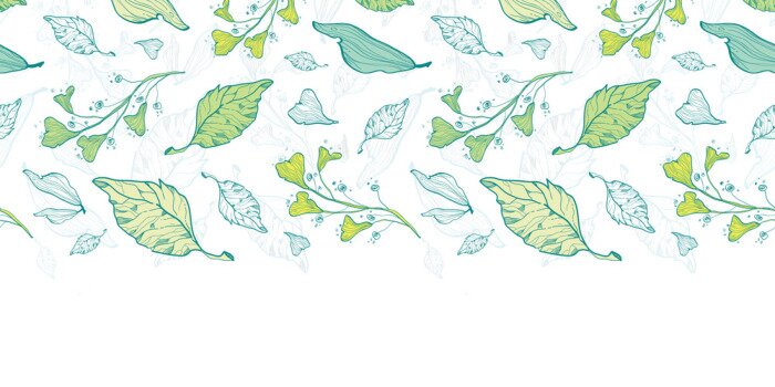 Fototapete Grafische Blätter des Baumes