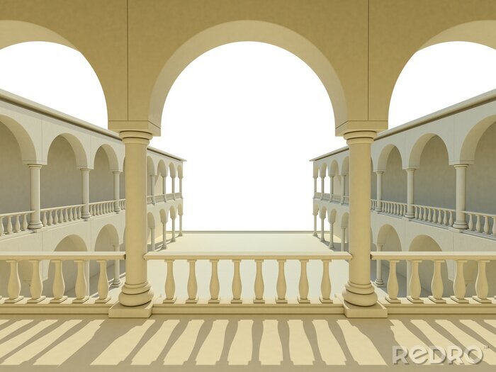 Fototapete Grafische Darstellung von Architektur