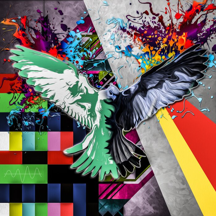 Fototapete Grafische Vogel-Darstellung