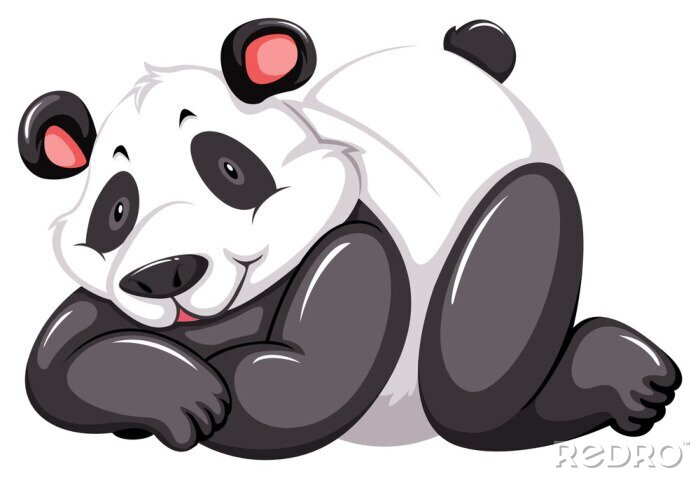 Fototapete Grafischer panda