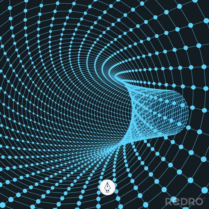 Fototapete Grafischer Tunnel 3D