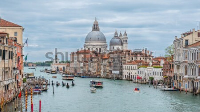 Fototapete Grand Canal und Basilika Santa Maria della Salute, Venedig, Italien