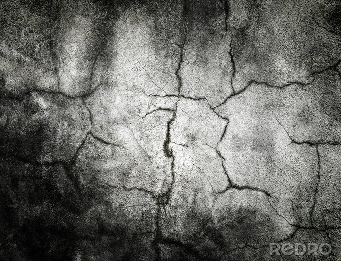 Fototapete Grau-schwarze Mauer mit Kratzen