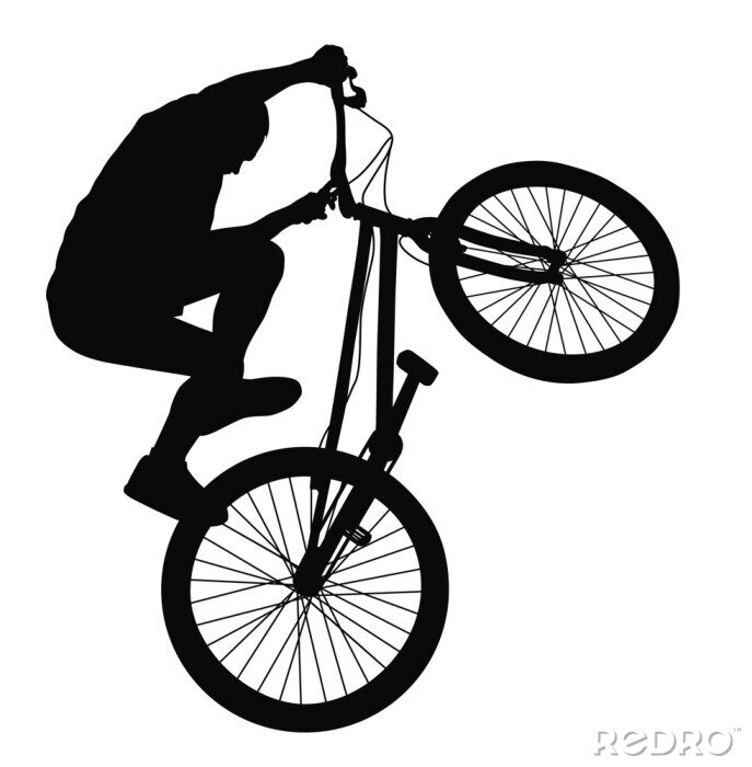 Fototapete Grau-weißes Motiv mit Fahrrad