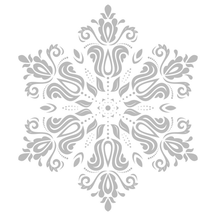 Fototapete Graue geometrisches Blumenornament