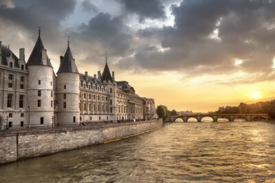 Fototapete Graue Landschaft mit Paris
