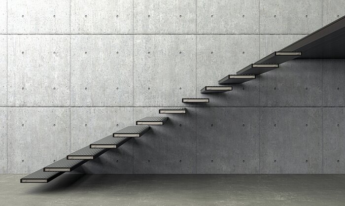 Fototapete Graue Treppen