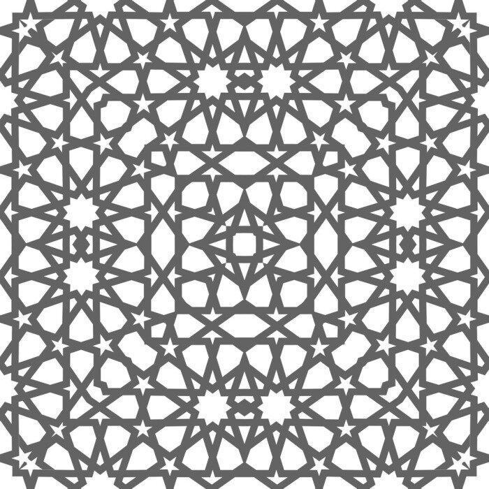 Fototapete Grauer arabisch-orientalischer Stern
