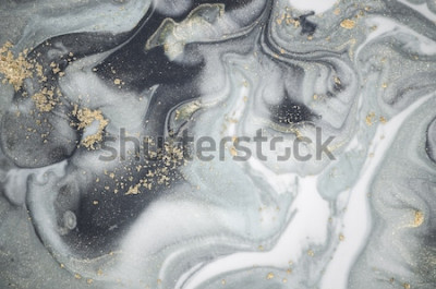 Fototapete Grauer Marmorimitat mit Goldstaub