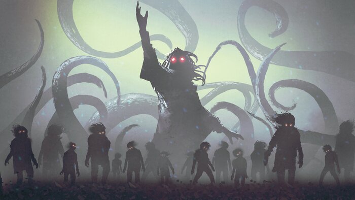 Fototapete Graues Motiv mit Toten Fantasy