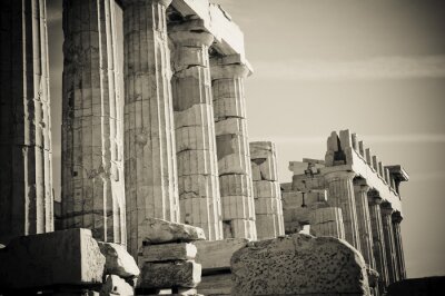 Griechische antike Säulen im Tempel