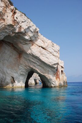 Fototapete Griechische Felsen im Wasser