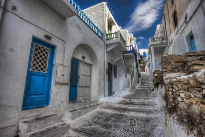 Griechische Häuser im Schatten