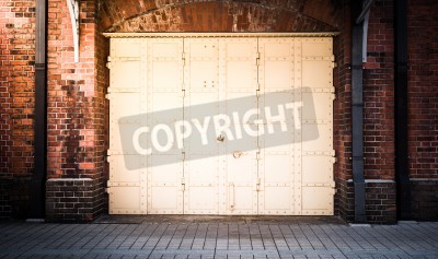 Fototapete Große Stahltür