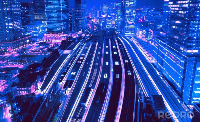 Fototapete Große Straßen von Tokyo