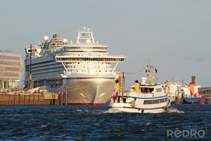 Fototapete Großes Kreuzfahrtschiff im Hafen