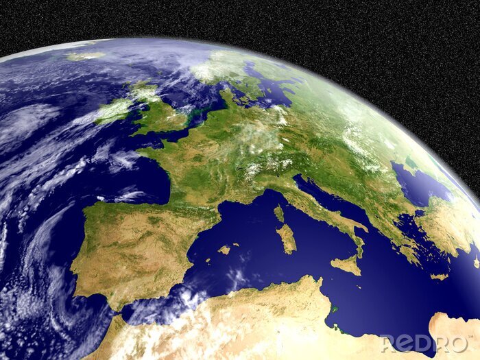 Fototapete Grüne Kontinente auf der Erde
