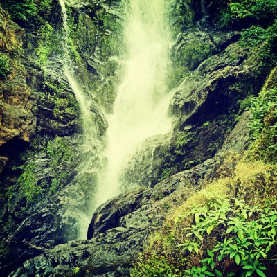 Fototapete Grüner Wasserfall