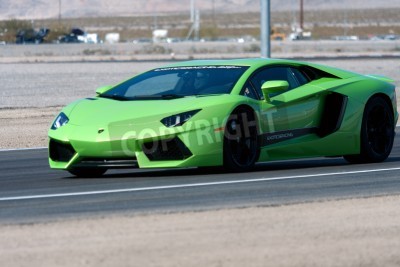 Fototapete Grünes Auto Lamborghini