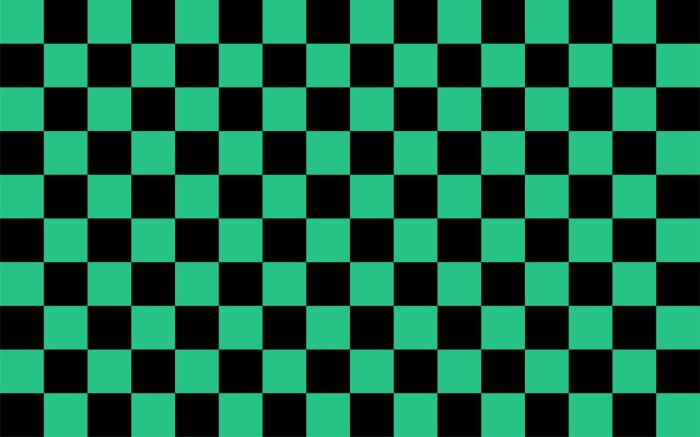 Fototapete Grünes und schwarzes Schachbrett