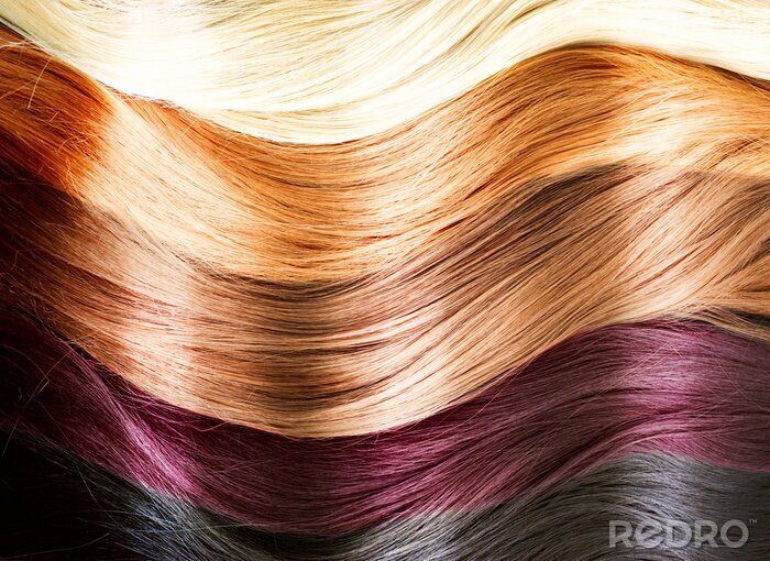 Fototapete Haarfarben-Palette