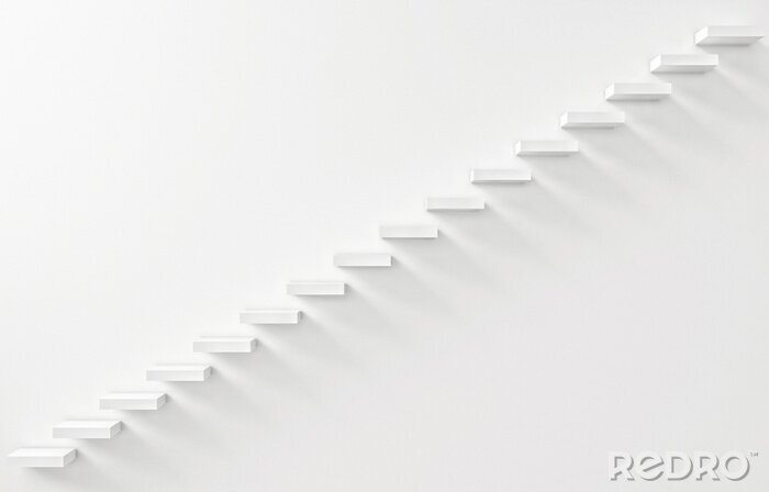 Fototapete Hängende weiße Treppe