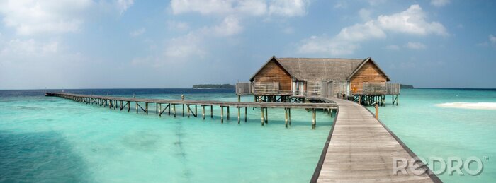 Fototapete Häuschen am tropischen Meer