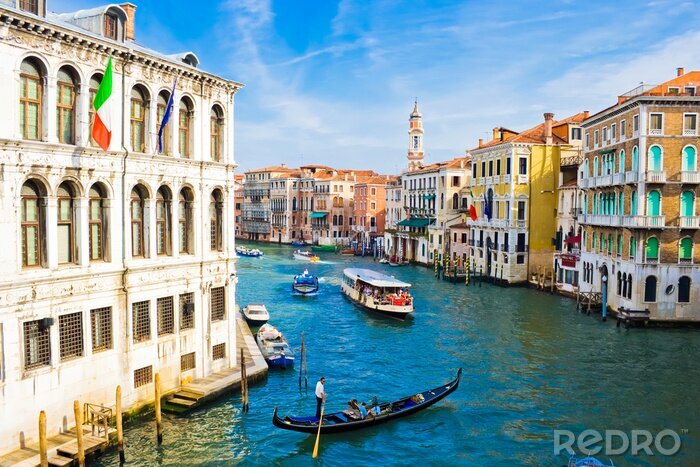 Fototapete Häuser bei venezianischem Grand Canal