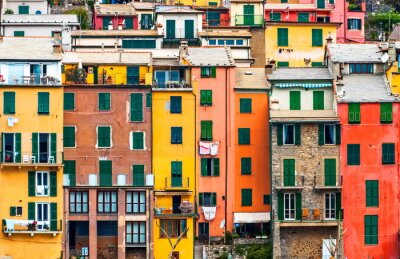 Fototapete Häuser mit fenstern in italien