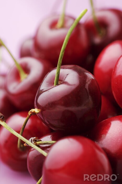 Fototapete Handvoll reifer Kirschen