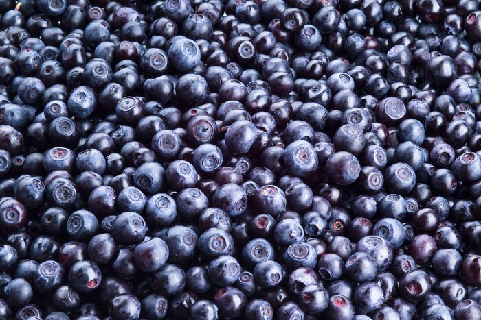 Fototapete Haufen frisch geernteter Beeren