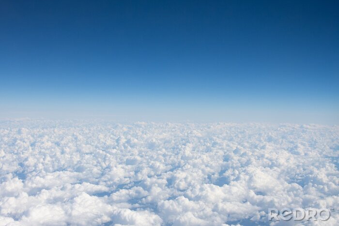 Fototapete Haufenwolken aus der Vogelperspektive