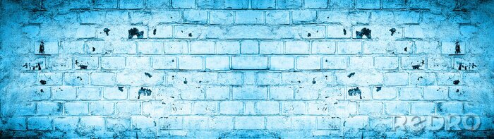 Fototapete Hellblaue Backsteinmauer