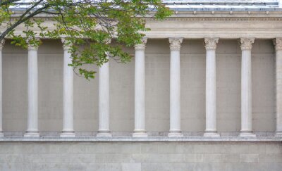 Fototapete Helle Säulen bei Gebäude