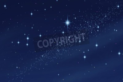 Fototapete Helle Sterne am Himmel