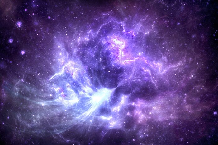 Fototapete Heller Fleck in Galaxie