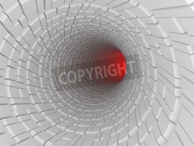 Fototapete Heller geometrischer Tunnel