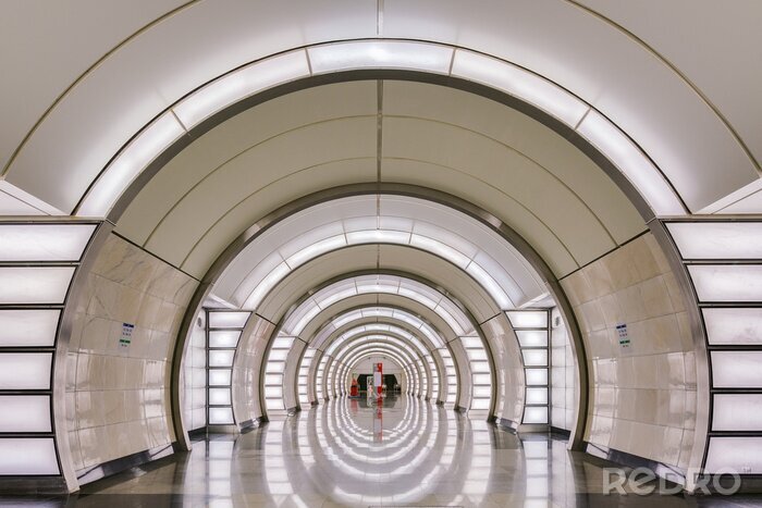 Fototapete Heller moderner Tunnel