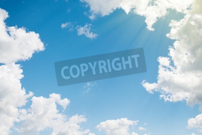Fototapete Helles Panorama mit Wolken