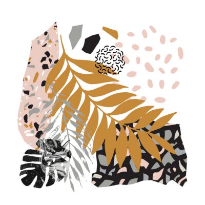 Herbstblatt im skandinavischen Stil